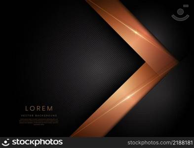 Abstract template black and gold geometric diagonal on black background with golden line. Luxury style. Vector illustration