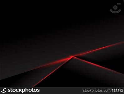 Abstract template black frame layout metallic red light on dark background. Futuristic technology concept. Vector illustration