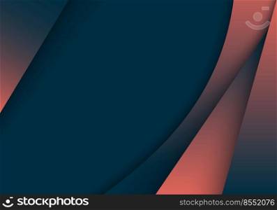 Abstract template blue and pink triangle overlapping layered with lighting effect on dark blue background. Vector illustration