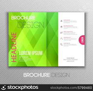 Abstract template brochure design with geometric background. Vector illustration Abstract template brochure design with geometric background