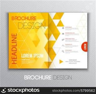 Abstract template brochure design with geometric background. Vector illustration Abstract template brochure design with geometric background