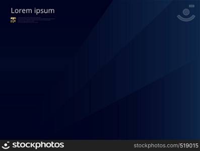 Abstract template dark blue geometric triangles background luxury premium style. Vector illustration