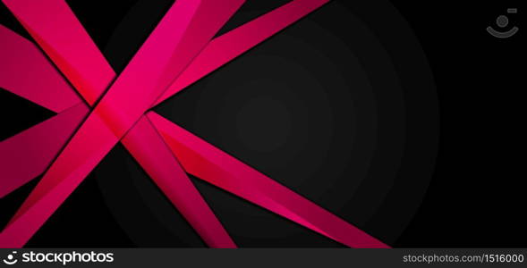 Abstract template design layout pink and black geometric triangle background. Technology concept. You can use for ad, poster, template, business presentation. Vector illustration