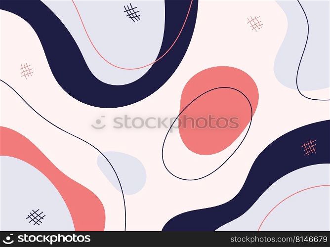 Abstract template design of colorful decorative artwork. Organic style with template design decoration background. Illustration vector
