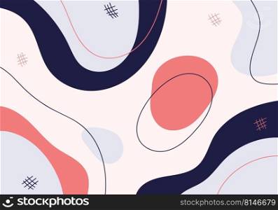 Abstract template design of colorful decorative artwork. Organic style with template design decoration background. Illustration vector