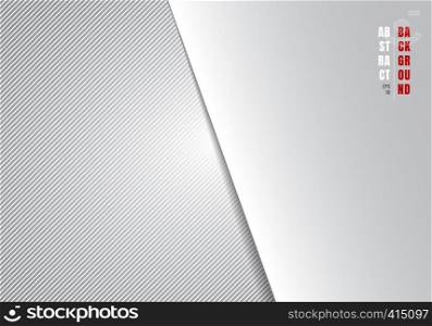 Abstract template diagonal lines striped white and gray gradient background and texture with lighting and space for your text. Luxury style. You can use for your business. Vector illustration