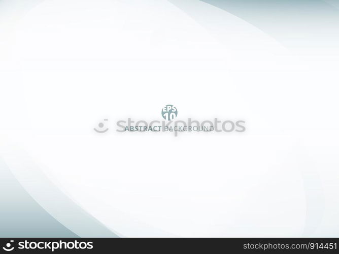 Abstract template elegant header and footers blue curve light template on white background with copy space. Vector illustration