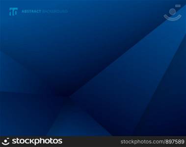 Abstract template geometric triangles blue gradient color modern background design. You can use for brochure, presentation, poster, leaflet, flyer, print, advertising, banner web, website. Vector illustration