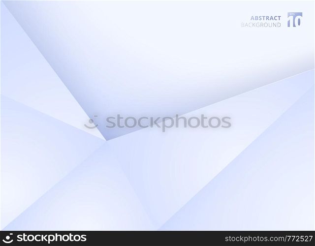 Abstract template geometric triangles white and blue gradient color modern background paper fold style. You can use for brochure, presentation, poster, leaflet, flyer, print, advertising, banner web, website. Vector illustration