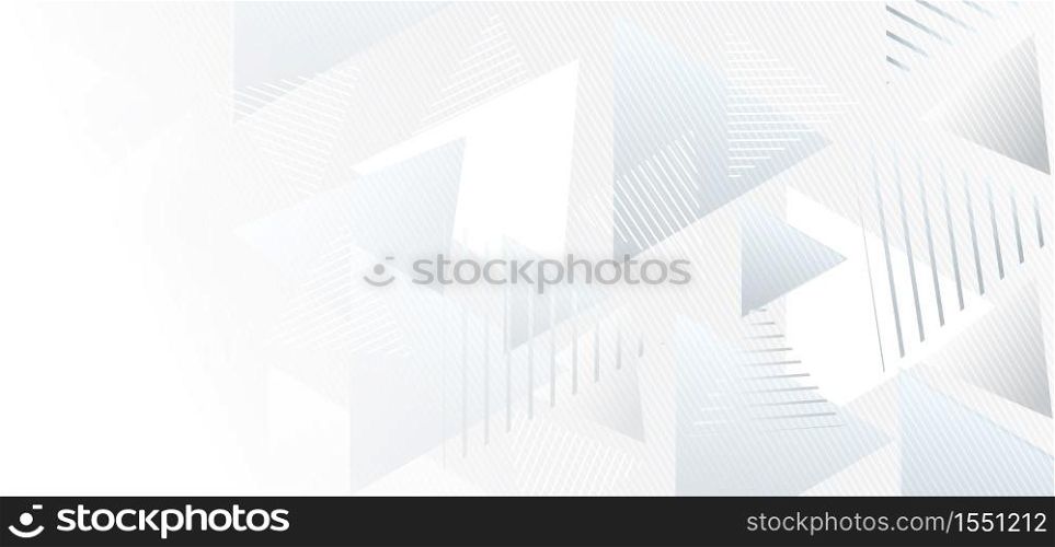 Abstract template gray triangles stripe lines geometric on white background. You can use for ad, poster, template, business presentation. Vector illustration