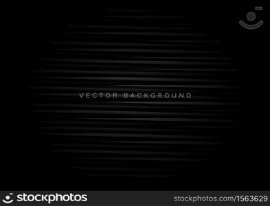 Abstract template horizontal black striped line backgroune texture. Vector illustration