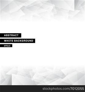 Abstract template low poly trendy white background with copy space. You can use for website, brochure, flyer, cover, banner, etc. Vector illustration