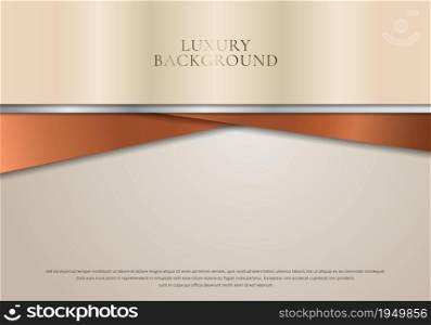 Abstract template luxury background 3D golden stripes line layer with space for your text. Vector graphic illustration
