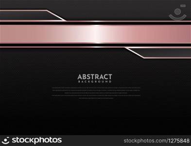 Abstract template pink gold geometric contrast black background. You can use for template brochure design. poster, banner web, flyer, etc.Vector illustration