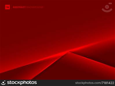 Abstract template red frame layout metallic light on dark background. Futuristic technology concept. Vector illustration