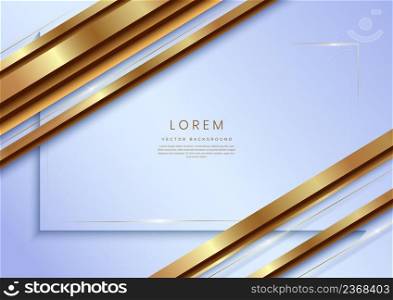 Abstract template soft purple and grey geometric oblique with golden line layer background. Luxury style. Frame background. Vector illustration