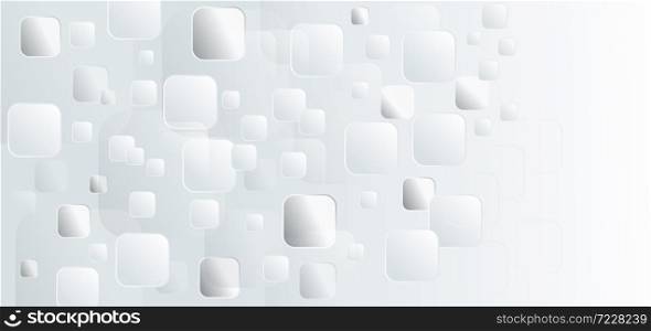 Abstract template white and gray square overlapping background. You can use for ad, poster, template, business presentation. Vector illustration