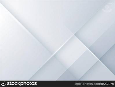 Abstract template white and gray squares overlapping layered clean artwork design background. Vector illustration