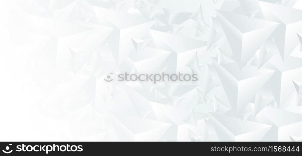 Abstract template white geometric polygonal background. You can use for template brochure design. poster, banner web, flyer. Vector illustration