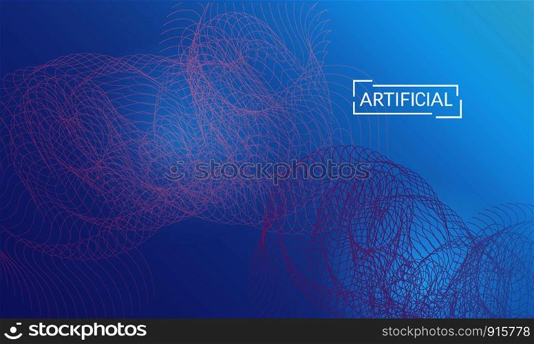 Abstract templates with curvy lines on bright gradient. Wavy blends simple background. Minimal modern design for marketing technology