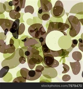 Abstract textile seamless pattern of colorful circles and sphere