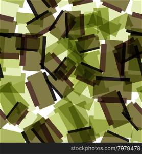Abstract textile seamless pattern of colorful green squares