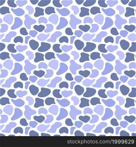 Abstract texture from blue spots. For fabrics, baby clothes, backgrounds, textiles, wrapping paper and other decorations. Vector seamless pattern.