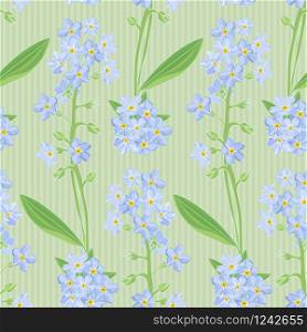 Abstract texture with forget-me-not. Seamless pattern with flower bouquet ornament. Vector illustration. Abstract texture with forget-me-not. Seamless pattern with flower bouquet ornament