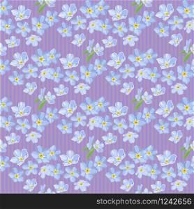 Abstract texture with forget-me-not. Seamless pattern with flower bouquet ornament. Vector illustration. Abstract texture with forget-me-not. Seamless pattern with flower bouquet ornament