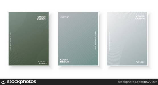 Abstract textured line gradient covers pattern design set 