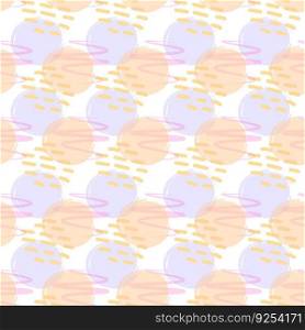 Abstract textured seamless pattern isolated on white background. Simple doodle design. Hand drawn shapes backdrop.