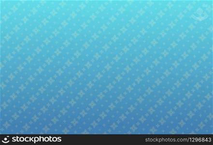 Abstract Thai pattern traditional concept.Culture floral texture style on blue sky background.Simple flowers seamless art form Thailand.Collection of design elements Cover Asian. vector illustration.