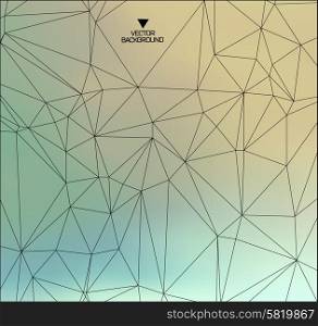 abstract thin line polygonal triangle, light background