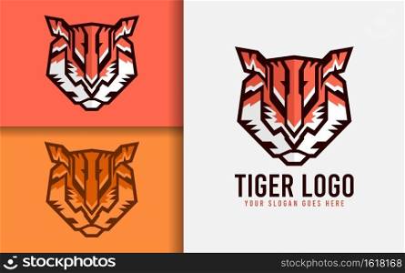 Abstract Tiger Head Logo Design. Modern Vector Logo Illustration.