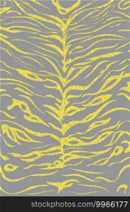 Abstract tiger stripes, exotic animal skin, grey and yellow colors design background.