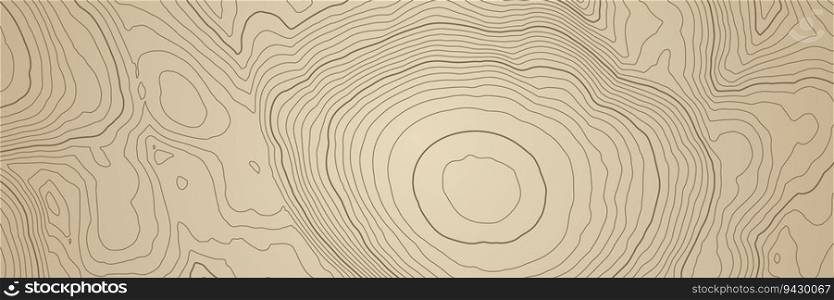 Abstract topographic map background with brown height lines