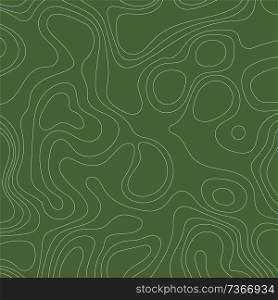 Abstract topographic map lines background on green background. Vector illustration .. Abstract topographic map lines background .