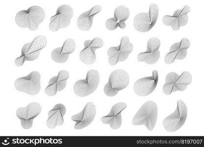 Abstract topography circles. Organic texture shapes. Vector outline illustrations set. Abstract topography circles. Organic texture shapes. Vector outline illustrations set.