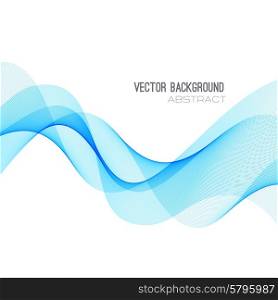 Abstract transparent wave background. Vector illustration blue Abstract colorful transparent wave.