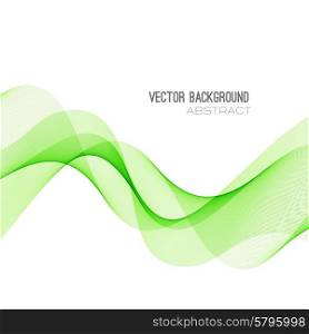 Abstract transparent wave background. Vector illustration Green Abstract colorful transparent wave.