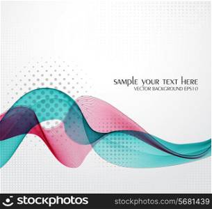 Abstract transparent wave background with halftone. EPS 10