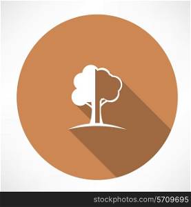 abstract tree icon. Flat modern style vector illustration