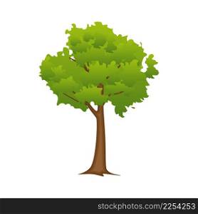 abstract tree in flat style isolated on white. vector illustration. abstract tree in flat style