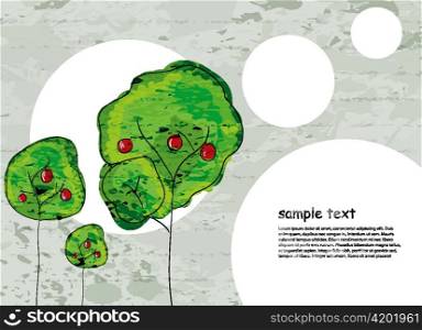 abstract trees vector background