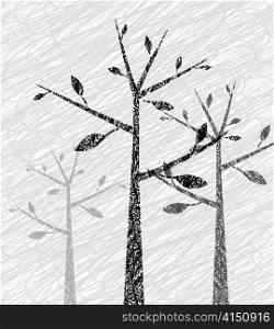 abstract trees vector illustration