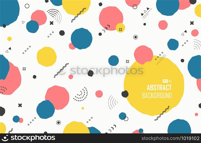 Abstract trendy colorful of geometric pattern design. Decorate for minimal color dots pattern using for ad, poster, print, artwork. illustration vector eps10