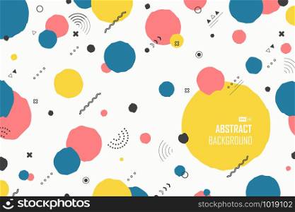 Abstract trendy colorful of geometric pattern design. Decorate for minimal color dots pattern using for ad, poster, print, artwork. illustration vector eps10
