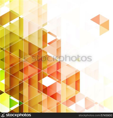 Abstract trendy geometric triangular background. Vector illustration
