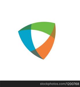 abstract triage color simple play media technology logo concept