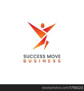 Abstract Triangle and Circle Combination Forming as Successful People Logo Design. Graphic Design Element.